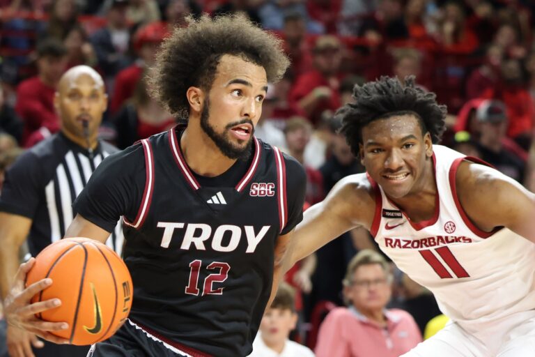 NCAA Basketball: Troy at Arkansas