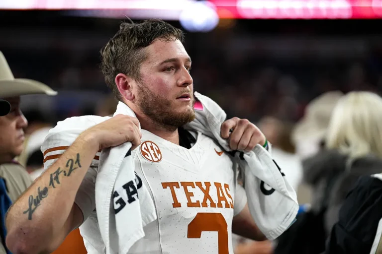 Texas-Longhorns-quarterback-Quinn-Ewers-3-looks-into-the-crowd-after-the-28-14-loss-to-Ohio-State-in-the-College-Football-Playoff-semifinal-game